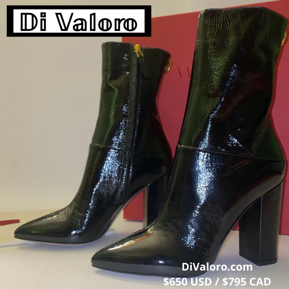 VALENTINO GARAVANI High Shine 110mm Ankle Boots
